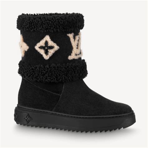 louis vuitton drops flat high boot|LOUIS VUITTON Suede Shearling Polar Flat High Boots 36.